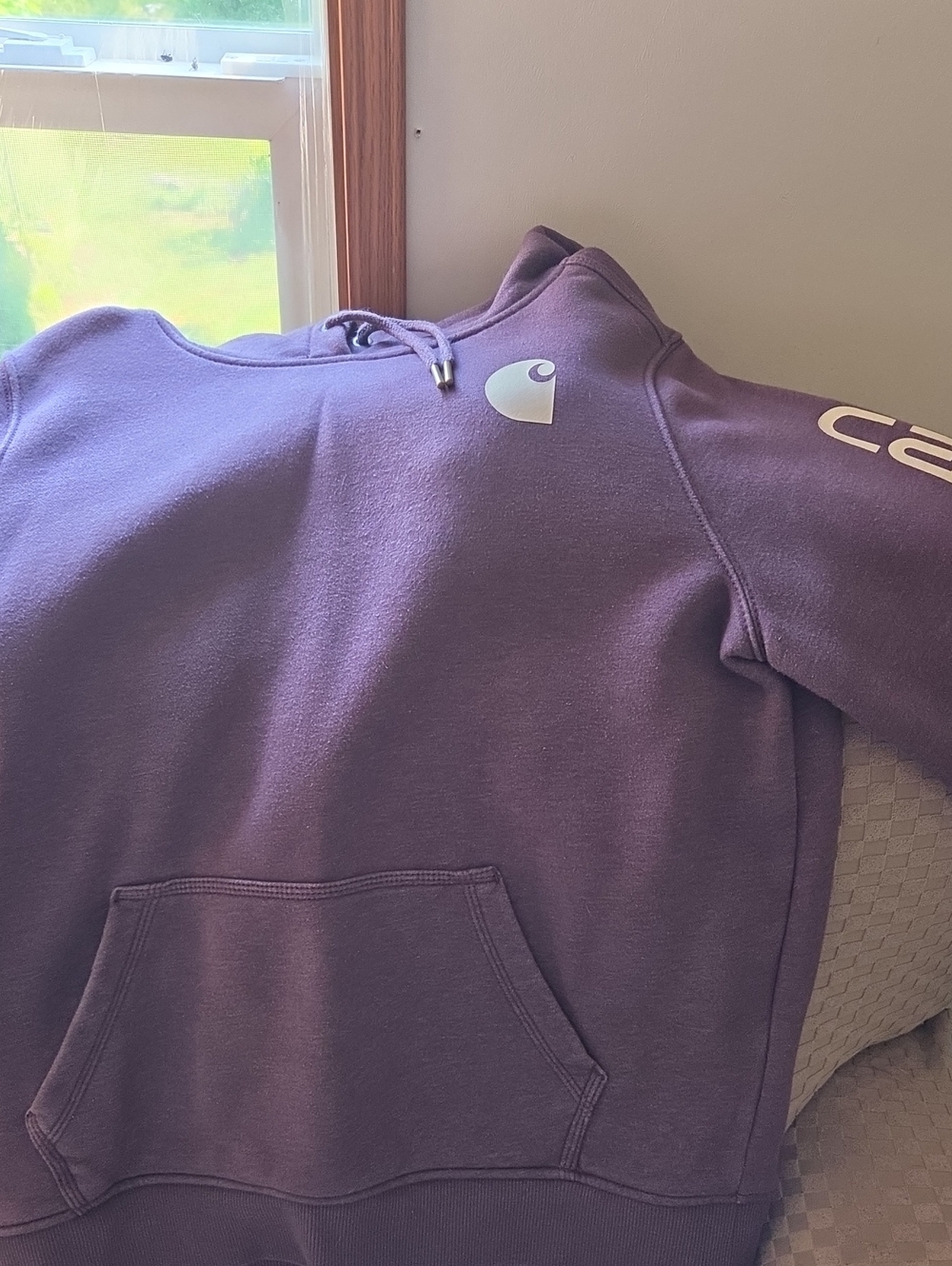 Carhartt Women's Purple Logo Crewneck Hoodie